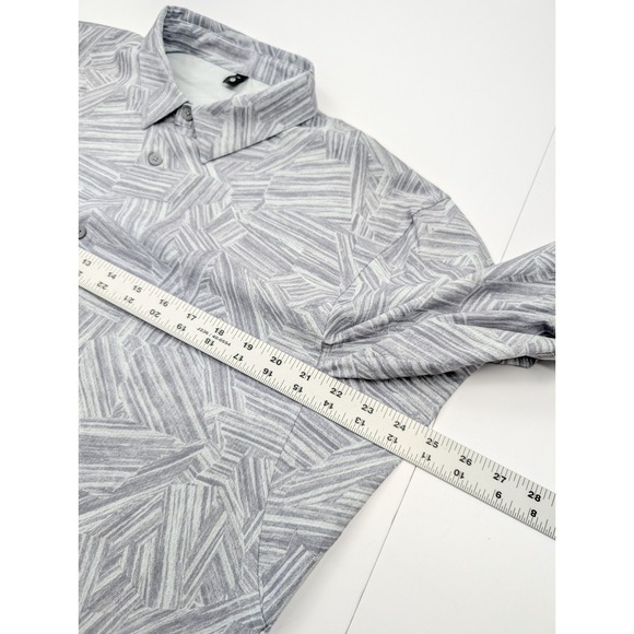 Lululemon Airing Easy Shirt‎ Ventlight Mens XL Gray Geometric Print Athleisure - Picture 4 of 7